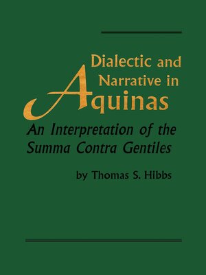 cover image of Dialectic and Narrative in Aquinas